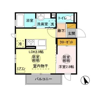 ロンオール元白銀【2階】の間取り