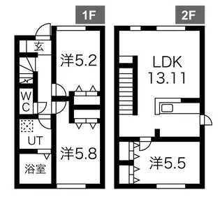 北海道札幌市東区北十一条東11【一戸建】の間取り