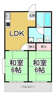ベルメゾン西川1【2階】の間取り