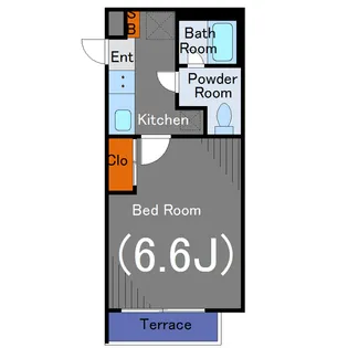 トラスト五本木【1階】の間取り