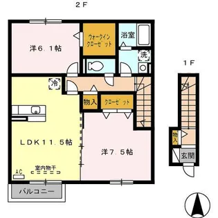 ソフィアコート B【2階】の間取り
