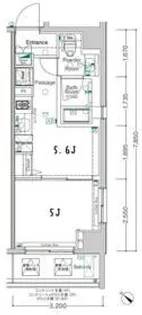 XEBEC長原【4階】の間取り