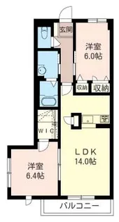 プレジール港南台【2階】の間取り