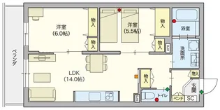 (シニア限定)グランビレッジ橋本【1階】の間取り