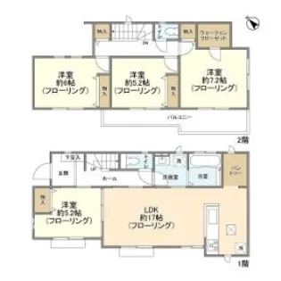 千葉県野田市上花輪【一戸建】の間取り