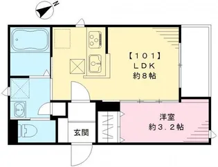 ルミエール本町【1階】の間取り