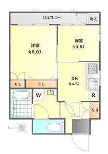 グランドハイツ中野本町【3階】の間取り