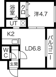 Rubia白石(ルビア白石)【4階】の間取り