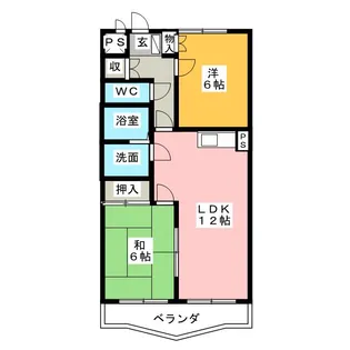 プレステイジ清水【8階】の間取り