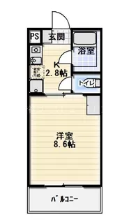ユーアイハイツ【1階】の間取り