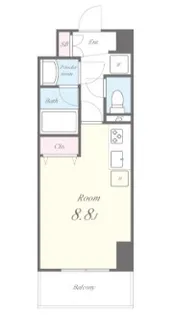 グリシーヌ弥生【5階】の間取り