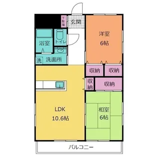 ソルシェ坂口【3階】の間取り