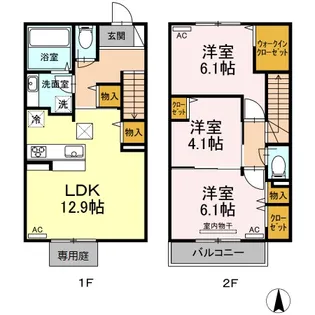 S.シュエット【2階】の間取り