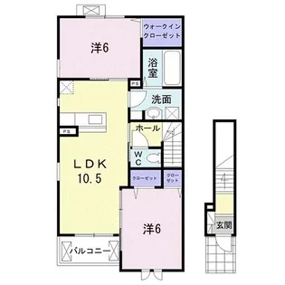 エスポワール B【2階】の間取り