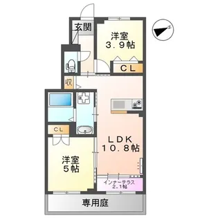 メープルガーデン【1階】の間取り