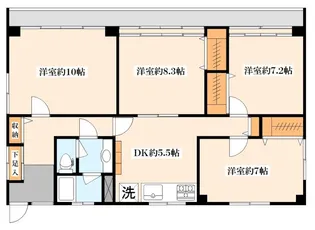 羽根木1丁目マンション【3階】の間取り