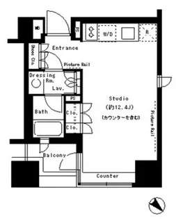 パークアクシス溜池山王【6階】の間取り