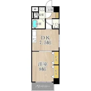 大阪府大阪市中央区南久宝寺町1【マンション】の間取り