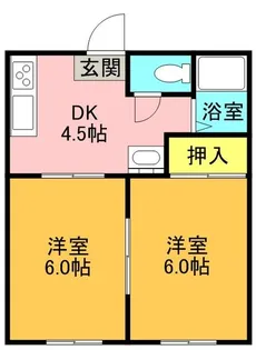 サニーコーポ A棟【2階】の間取り