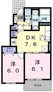 セレーノコルソ【1階】の間取り