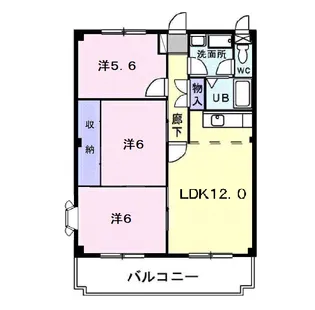 神奈川県小田原市飯田岡【マンション】の間取り