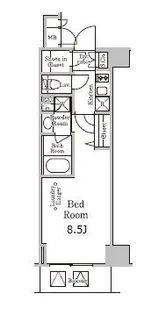 レジディア千駄木【5階】の間取り