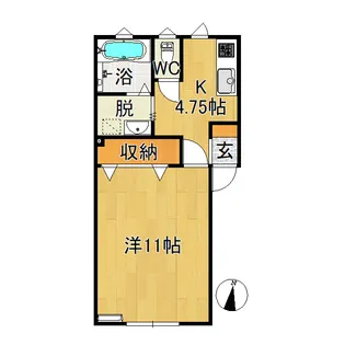 サンアベニュー城東北【1階】の間取り