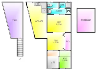 大阪府八尾市八尾木東1【一戸建】の間取り