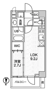 シーズンフラッツ押上テラス【2階】の間取り