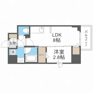 シーズンフラッツ梅田NORTH【11階】の間取り