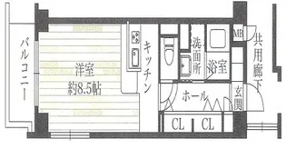 ビスタ江坂東【2階】の間取り