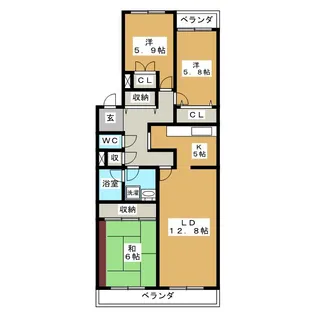 L-commu+PLUS相模大野【3階】の間取り