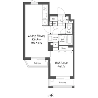 GranDuo世田谷XI【4階】の間取り