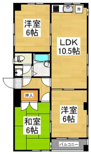 永井マンションA【4階】の間取り
