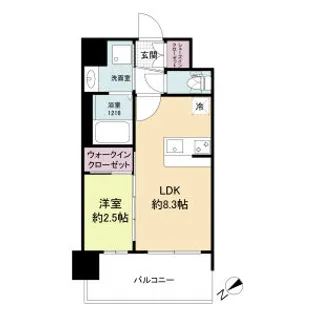 セレニテ江坂エクラ【4階】の間取り