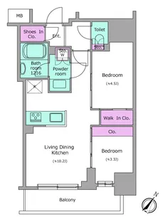 アーバネックス日本橋茅場町【5階】の間取り
