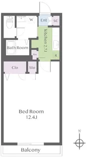 セトルプレイスA【2階】の間取り