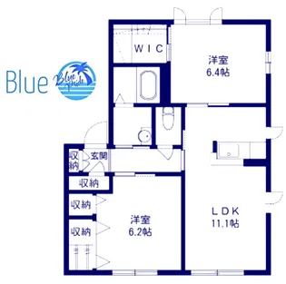 グローリー鵠沼【1階】の間取り