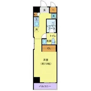 ブルーノコート蒲田【8階】の間取り