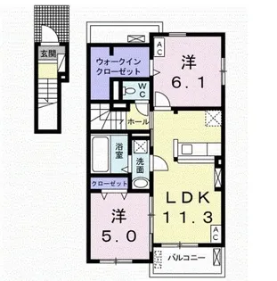 コンフォート オアシス II【2階】の間取り