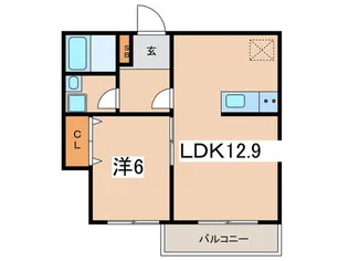 福海コートハウス【1階】の間取り