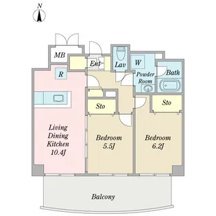 aurora【4階】の間取り