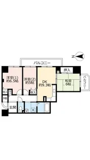 URさらら仁川【8階】の間取り