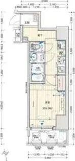 アドバンス難波南ノエル【1階】の間取り