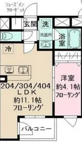 GUTE WOHNUNG 北千住【3階】の間取り