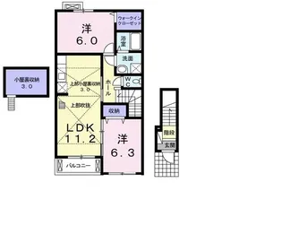 ベル・ブライトN【2階】の間取り