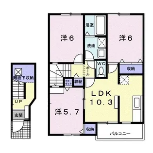 ピュア・アルイグス【2階】の間取り
