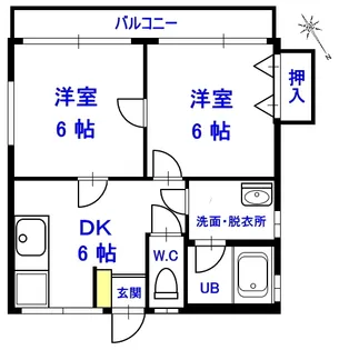 コーポイースト【2階】の間取り