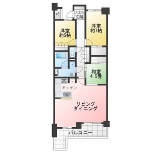 パークスカイタワー松戸【22階】の間取り