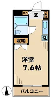 リュミエ堀之内【2階】の間取り